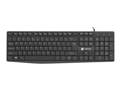 Klawiatura przewodowa Natec Nautilus US slim czarna - 1065930