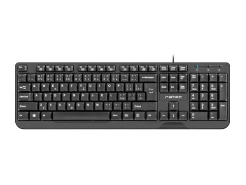 Klawiatura przewodowa Natec Trout CZ/SK slim czarna USB - 1066354