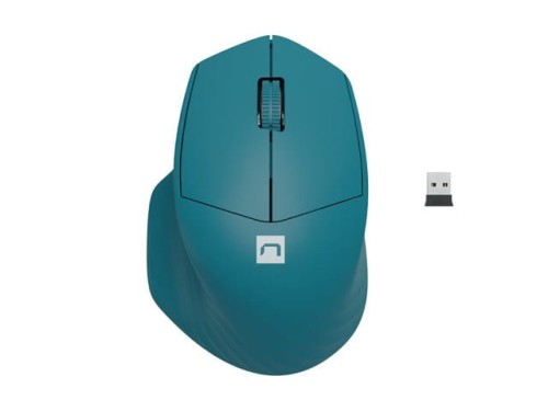 Mysz bezprzewodowa Natec Siskin 2 optyczna 1600 DPI BT 5.0 + 2.4 GHz z cichym klikiem niebieska - 1159392