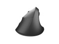 Mysz bezprzewodowa Natec Crake 2 Bluetooth 5.2 + 2.4GHz 2400DPI wertykalna czarna dla leworęcznych - 1652351