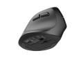 Mysz bezprzewodowa Natec Crake 2 Bluetooth 5.2 + 2.4GHz 2400DPI wertykalna czarna dla leworęcznych - 1652354
