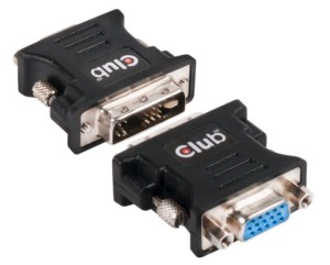 Adapter Club3d CAA-DMA>CFA SINGLE LINK DVI- I (24+1 PIN ) MALE TO  VGA FEMALE