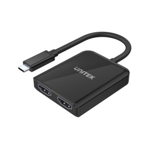 Kabel adapter Unitek V1408A USB-C - 2xHDMI 2.0a, 4K, 60Hz