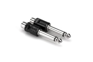 Hosa - Adapter gniazdo RCA - wtyk TS 6.35 [2 szt.]