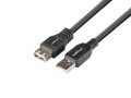 Przedłużacz USB-A Lanberg M/F 2.0 1.8m czarny box - 2039887
