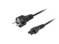 Kabel zasilający Lanberg  CEE 7/7->IEC 320 C5 1.8M VDE notebook (miki) 1,8m VDE prosty czarny - 1526872