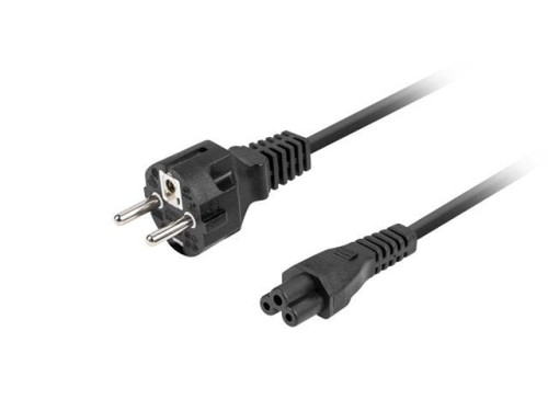 Kabel zasilający Lanberg  CEE 7/7->IEC 320 C5 1.8M VDE notebook (miki) 1,8m VDE prosty czarny - 1526872