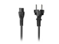 Kabel zasilający Lanberg  CEE 7/7->IEC 320 C5 1.8M VDE notebook (miki) 1,8m VDE prosty czarny - 2039925