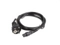 Kabel zasilający Lanberg  CEE 7/7->IEC 320 C5 1.8M VDE notebook (miki) 1,8m VDE prosty czarny - 2039926