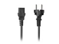Kabel zasilający Lanberg CEE 7/7 -> IEC 320 C13 1,8m czarny prosty - 2039928