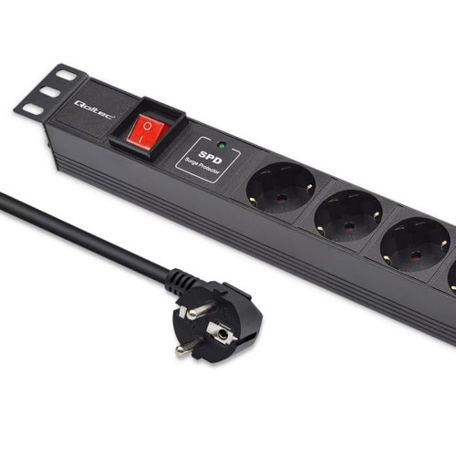 Listwa zasilająca Qoltec PDU do RACK 19" | 1U | 16A | 6xSCHUKO | 1.8m - 2004262