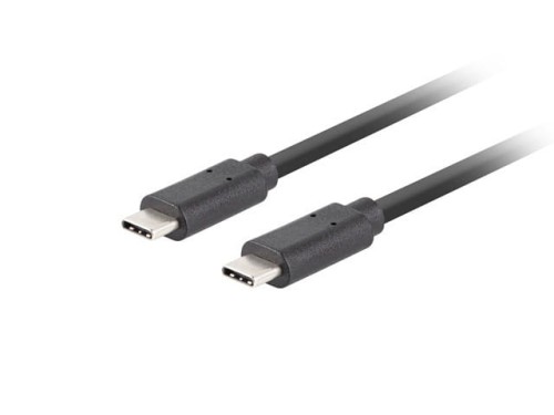 Kabel USB Lanberg USB-C(M) - USB-C(M) 3.1 Gen 2 10Gb/s PD100W 0,5m czarny - 1124998