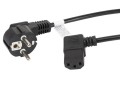 Kabel zasilający Lanberg CEE 7/7 -> IEC 320 C13 kątowy 3m VDE czarny - 995208