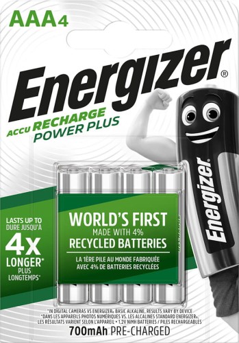 Akumulatorki Energizer R03/AAA Ni-MH 700mAh Power Plus - 4 sztuki - 1013665