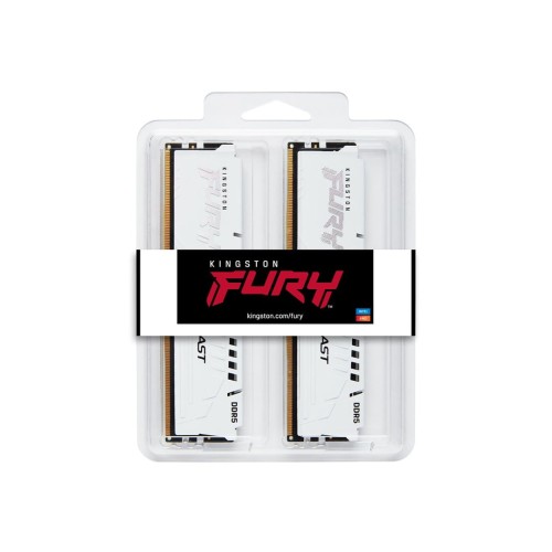 Pamięć DDR5 Kingston FURY Beast 64GB (4x16GB) 5600MHz CL40 1,25V White XMP - 1759552