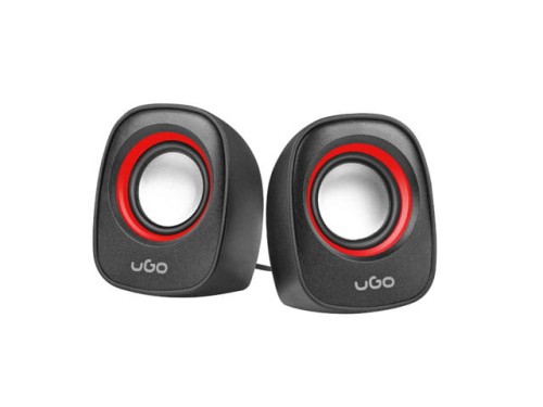 Głośniki UGO Tamu S100 2.0 2x 3W USB, Mini Jack czerwone - 1064816