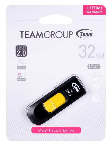 Pendrive Team Group C141 32GB USB 2.0 Yellow - 1064108