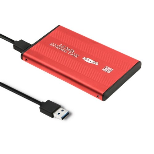 Obudowa Qoltec na dysk HDD/SSD 2.5" SATA3 | USB 3.0 | Czerwona - 1017260