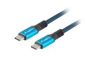 Kabel Lanberg USB-C(M/M) 1,2m 5K 60Hz czarno-niebieski - 1189382