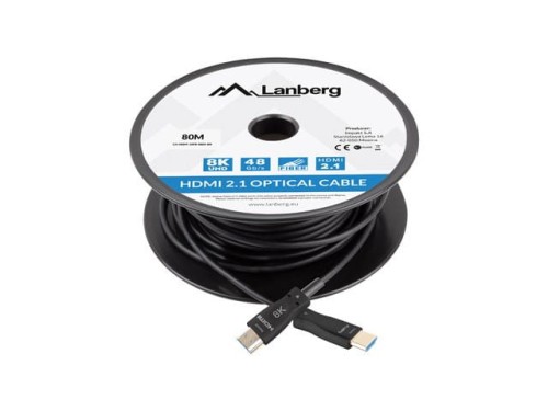 Kabel HDMI Lanberg M/M v2.1 80m 8K czarny optyczny AOC - 2033461