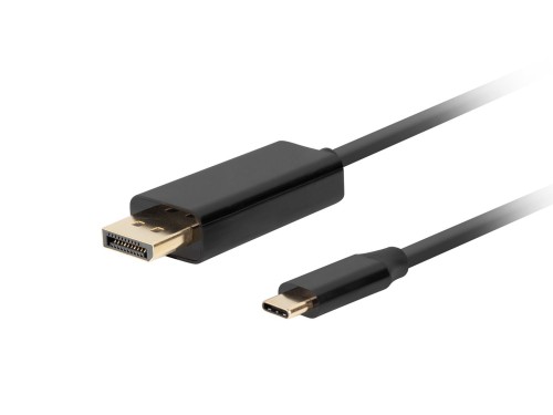 Kabel adapter Lanberg USB-C(M) - Displayport(M) 0,5m 4K 60Hz czarny - 1186937