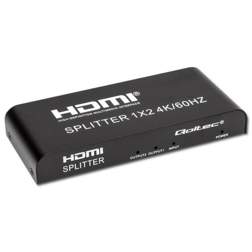 Rozdzielacz aktywny Qoltec Splitter 2 x HDMI 4K x 2K | 6Gb/s | 60Hz - 1944836
