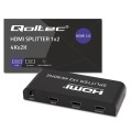 Rozdzielacz aktywny Qoltec Splitter 2 x HDMI 4K x 2K | 6Gb/s | 60Hz - 1944841