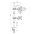 Uchwyt do monitora Maclean MC-967, max VESA 100x100, 13-27", 9kg - 2036109