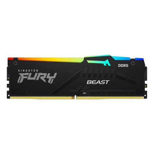 Pamięć DDR5 Kingston FURY Beast RGB 64GB (4x16GB) 5600MHz CL40 1,25V Black XMP - 1520005