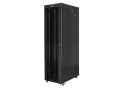 Szafa instalacyjna Rack stojąca 19" 47U 800x1200 czarna drzwi szklane LCD Lanberg (flat pack) - 2027762