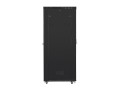 Szafa instalacyjna Rack stojąca 19" 47U 800x1200 czarna drzwi szklane LCD Lanberg (flat pack) - 2027763