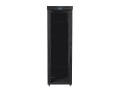 Szafa instalacyjna Rack stojąca 19" 47U 800x1200 czarna drzwi szklane LCD Lanberg (flat pack) - 2027764