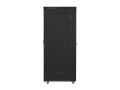 Szafa instalacyjna Rack stojąca 19" 47U 800x1200 czarna drzwi szklane LCD Lanberg (flat pack) - 2027760