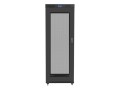 Szafa instalacyjna Rack stojąca 19" 42U 800x1200 czarna drzwi perforowane LCD Lanberg (flat pack) - 1325163