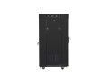 Szafa instalacyjna Rack stojąca 19" 22U 600x600 czarna drzwi perforowane LCD Lanberg (flat pack) - 2035529