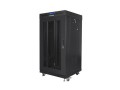 Szafa instalacyjna Rack stojąca 19" 22U 600x600 czarna drzwi perforowane LCD Lanberg (flat pack) - 2035528