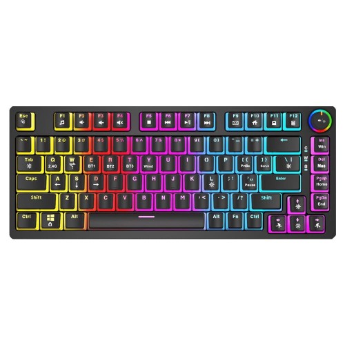 Klawiatura bezprzewodowa SAVIO PHENIX, Gateron Red Pro, Pudding, mechaniczna - 2029079