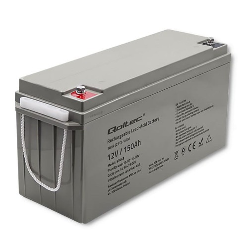 Akumulator AGM Qoltec 12V | 150Ah | 40,1kg - 1320979