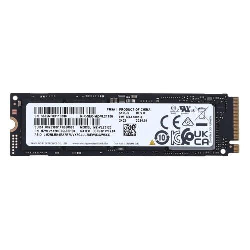 Dysk SSD Samsung PM9A1 512GB Nvme M.2 2280 MZVL2512HCJQ-00B00 - 1296253