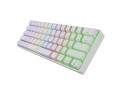 Klawiatura gamingowa Genesis THOR 660 RGB, światło LED RGB, US, biały, bezprzewodowy/przewodowy, połączenie bezprzewodowe, Gateron Red Switch - 1765057