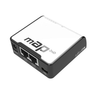 MikroTik mAP RBmAP2nD 802.11n Porty Ethernet LAN 10/100 Mbit/s (RJ-45) 2 wejścia/wyjścia MU-MiMO No PoE