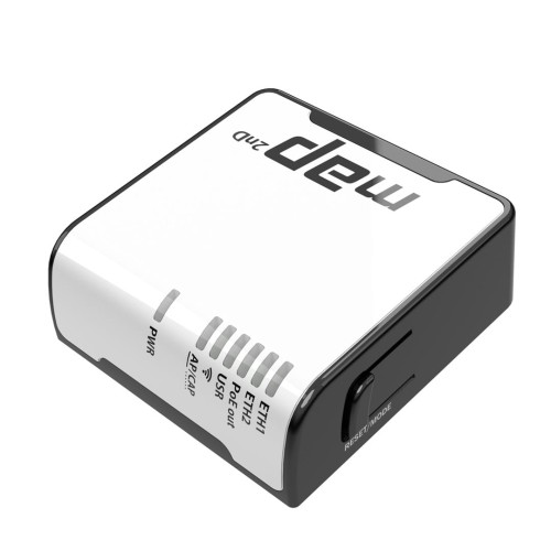 MikroTik mAP RBmAP2nD 802.11n Porty Ethernet LAN 10/100 Mbit/s (RJ-45) 2 wejścia/wyjścia MU-MiMO No PoE - 2054516
