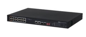 Switch niezarządzalny Dahua PFS3218-16ET-135 16x10/100M PoE 2x1G Combo