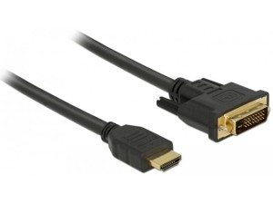 Kabel adapter Delock HDMI (M) - DVI-D (M) czarny dual link 1m