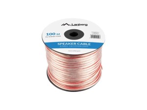 Kabel głośnikowy Lanberg 2x2.5mm2 100m przezroczysty