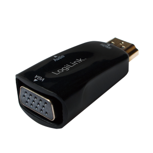Konwerter HDMI LogiLink CV0107 HDMI (M) na VGA (F), audio 3,5mm jack