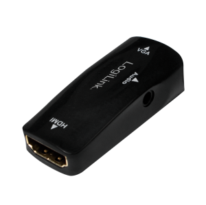 Konwerter HDMI LogiLink CV0108 HDMI (F) na VGA (F), audio 3,5mm jack