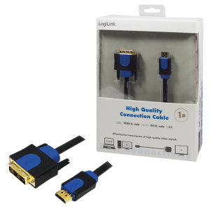 Kabel adapter LogiLink CHB3101 HDMI > DVI, 1m