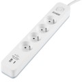 Listwa antyprzepięciowa Ever Proect 4PL 1A1C USB 1,5m biała - 2057440