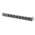 Listwa zasilająca DIGITUS PDU 19" RACK 8xSchuko kabel 2m 1xC14 16A wł./wył. zabezpieczenie aluminiowa - 2004276